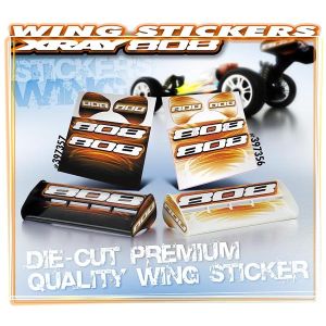 Xray XB808 Wing Sticker Die-Cut White, X397356