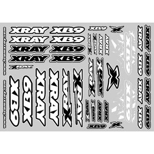 XRAY XB9 STICKER FOR BODY - WHITE, X397358