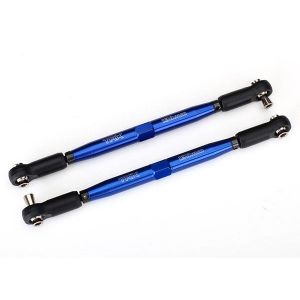 Toe links, X-Maxx (TUBES blue-anodized, 7075-T6 aluminum, stronger than titanium