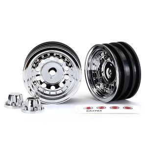 Wheels, 1.9', chrome (2)/ center caps (2)/ decal sheet (requires #8255A extended