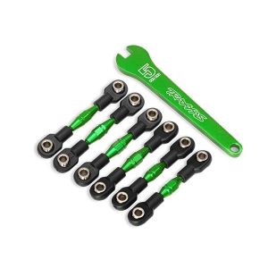 Turnbuckles, aluminum (green-anodized), camber links, 32mm (front) (2)/ camber l