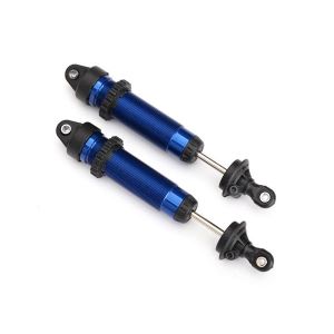 Shocks, GTR, 134mm, aluminum (blue-anodized) (fully assembled w/o springs) (fro