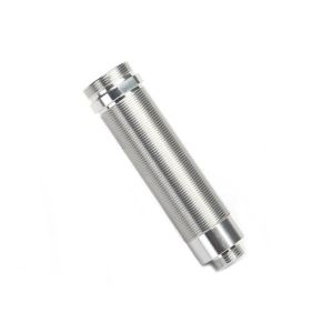 Body, GTR shock, 64mm, silver aluminum (front, threaded)