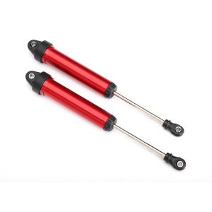 Shocks, GTR, 160mm, aluminum (red-anodized) (fully assembled w/o springs) (rear,