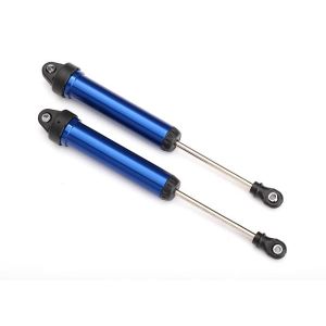 Shocks, GTR, 160mm, aluminum (blue-anodized) (fully assembled w/o springs) (rear