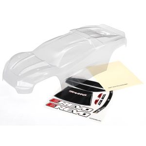 Body, E-Revo (clear, requires painting)/window, grill, lights decal sheet