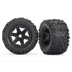 Tires & wheels, assembled, glued (black wheels, Talon EXT tires, foam inserts) (