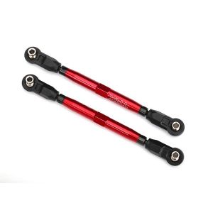 Toe links, front, Unlimited Desert Racer (TUBES red-anodized, 7075-T6 aluminum,, TRX8547R