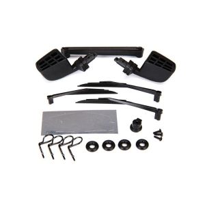 Mirrors, side, black (left & right)/ o-rings (4)/ windshield wipers, left, right, TRX8817