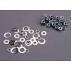 Nut set, lock nuts (3mm (11) and 4mm(7)) & washer set, TRX1252