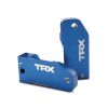 Caster blocks, 30-degree, blue-anodized 6061-T6 aluminum (le, TRX3632A