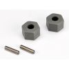 Wheel hubs, hex (tall offset, Rustler/Stampede front) (2)/ a, TRX3654