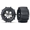 Tires & wheels, assembled, glued (2.8') Paddle (black chrome, TRX3689