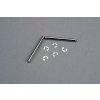 Suspension pins, 2.5x31.5mm (king pins) w/ E-clips (2) (stre, TRX3740