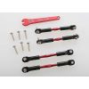 Turnbuckles, aluminum (red-anodized), camber links, front, 3, TRX3741X