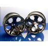 Wheels, All-Star 2.8 (black chrome) (Rustler, Stampede rear, TRX3772A