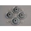 Wheel covers, BBS type (chrome) (4)/ attachment screws (12), TRX4277