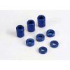 Blue-anodized, aluminum spacers (3x6x8mm) (3)/ (3x6x1.5mm) (, TRX4829