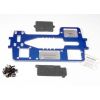 Chassis, 7075-T6 billet machined aluminum (4mm) (blue)/ hard, TRX4922X