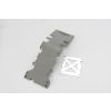 Skidplate, rear plastic (grey)/ stainless steel plate, TRX4938A