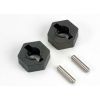 Wheel hubs, hex (2)/ axle pins (2.5x12mm) (2), TRX4954