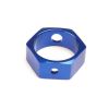 Brake adapter, hex aluminum (blue) (use with HD shafts), TRX4966X