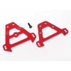 Bulkhead tie bars, front & rear (red-anodized aluminum), TRX5323R