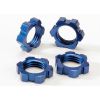 Wheel nuts, splined, 17mm (blue-anodized) (4), TRX5353