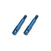 Wheel spindles, front, 7075-T6 aluminum, blue-anodized (left, TRX5537X