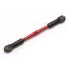 Turnbuckle, aluminum (red-anodized), front toe link, 61mm (1, TRX5595