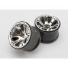 Wheels, Geode 3.8 (chrome) (2) (use with beadlock-style side, TRX5671