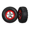 Tires & wheels, glued on SCT Chrome wheels TSM Rated, TRX5887