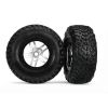 Tires & wheels, glued on SCT Black chrome wheels TSM S1 comp, TRX5889R