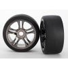 Tires & wheels, assembled, glued (split-spoke, black chrome, TRX6477