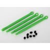 Toe link, front & rear (molded composite) (green) (4)/ hollo, TRX7138G