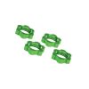 Wheel nuts, splined, 17mm, serrated (green-anodized) (4), TRX7758G