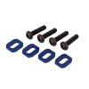 Wheel nuts, splined, 17mm, serrated (blue-anodized) (4), TRX7759