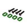 Washers, motor mount, aluminum (green-anodized) (4)/ 4x18mm, TRX7759G