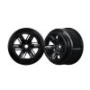 Wheels, X-Maxx, black (left and right), TRX7771