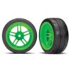 Tires and wheels, assembled, glued (split-spoke green VXL, TRX8374G