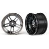 Wheels, 1.9' split-spoke (black chrome) (wide, rear) (2), TRX8372