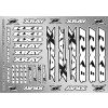 XRAY RX8 STICKER FOR BODY - WHITE, X397360