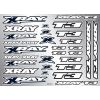 Xray T3 Sticker For Body - White, X397325