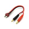 Yellow RC Deans Charger Cable 4mm Banana Plug To Deans, YEL6006