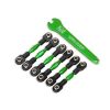 Turnbuckles, aluminum (green-anodized), camber links, 32mm (front) (2)/ camber l