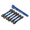 Turnbuckles, aluminum (blue-anodized), camber links, 32mm (front) (2)/ camber li