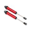 Shocks, GTR, 134mm, aluminum (red-anodized) (fully assembled w/o springs) (front