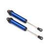 Shocks, GTR, 134mm, aluminum (blue-anodized) (fully assembled w/o springs) (fron