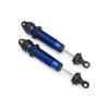 Shocks, GTR, 139mm, aluminum (blue-anodized) (fully assembled w/o springs) (rear