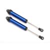 Shocks, GTR, 160mm, aluminum (blue-anodized) (fully assembled w/o springs) (rear